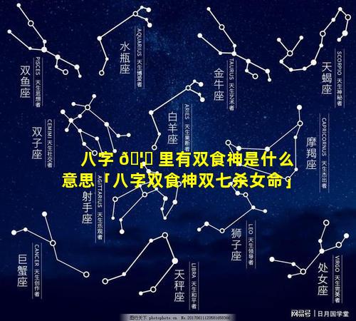 八字 🦅 里有双食神是什么意思「八字双食神双七杀女命」